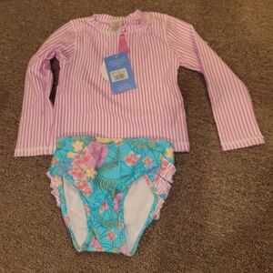 NWT 3t Ruffle Butts 2-piece bathing suit